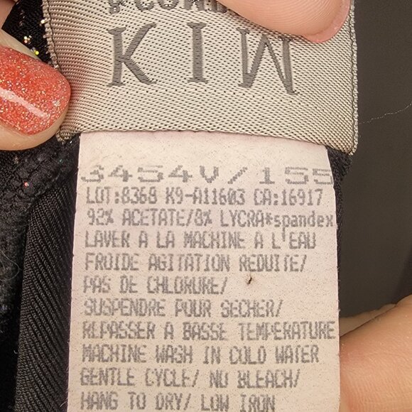 Whimsigoth Womens XL Black Shimmer Knit Blouse w/ Light Jacket Stretch Career - Picture 3 of 9